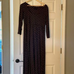 Hatch Maternity Phoebe Dress in Black Rose - Size 2/M